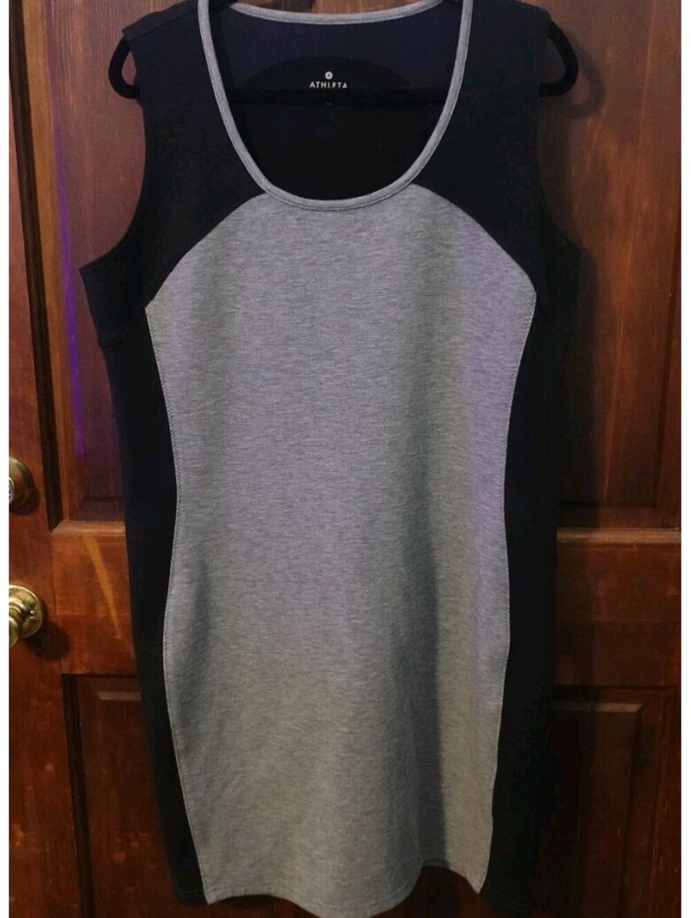 Athleta Athletic Casual Dress Size XL Black And Gray